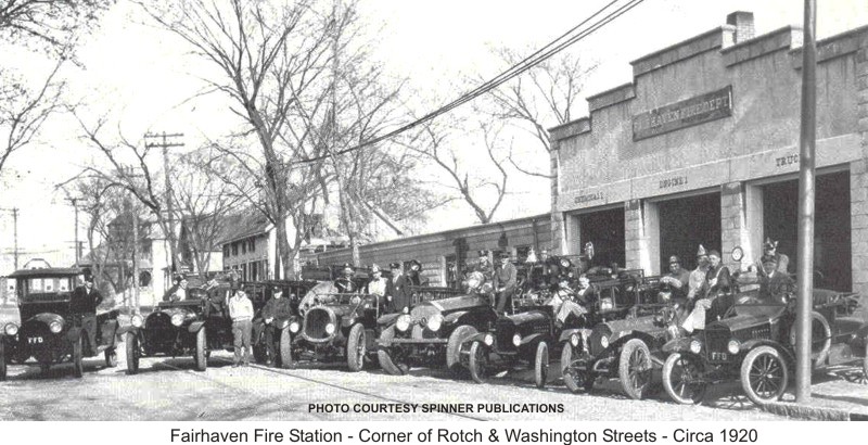 Fairhaven Fire Station - Corner of Rotch &amp; Washington Streets - circa 1920