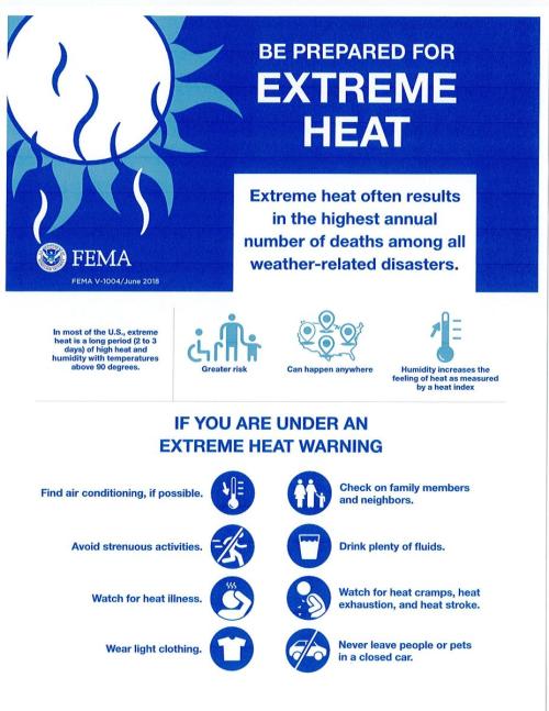 Be Prepared for extreme heat
