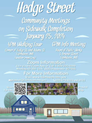 Hedge Street Community Meetings on Sidewalk Completion - Jan. 25