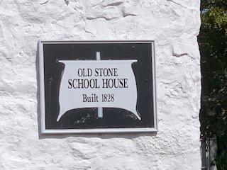 Old Stone School House plaque