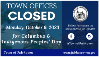 Town Offices Closed - Indigenous Peoples' Day/Columbus Day Observance