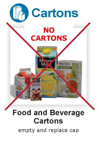 picture showing no cartons allowed