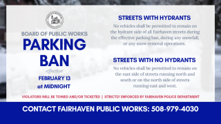 PARKING BAN IN EFFECT 