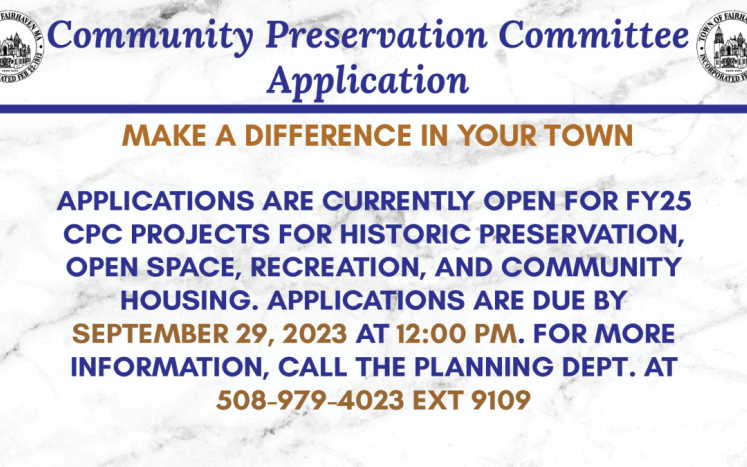 Community Preservation Committee FY25 Application