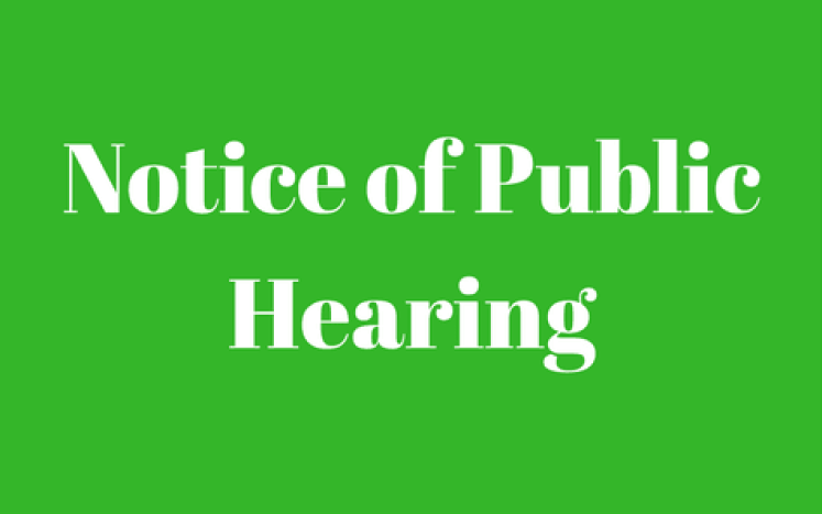 notice of public hearing 