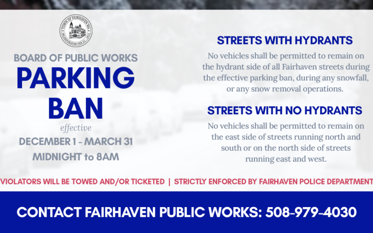 Fairhaven one side snow parking ban in effect